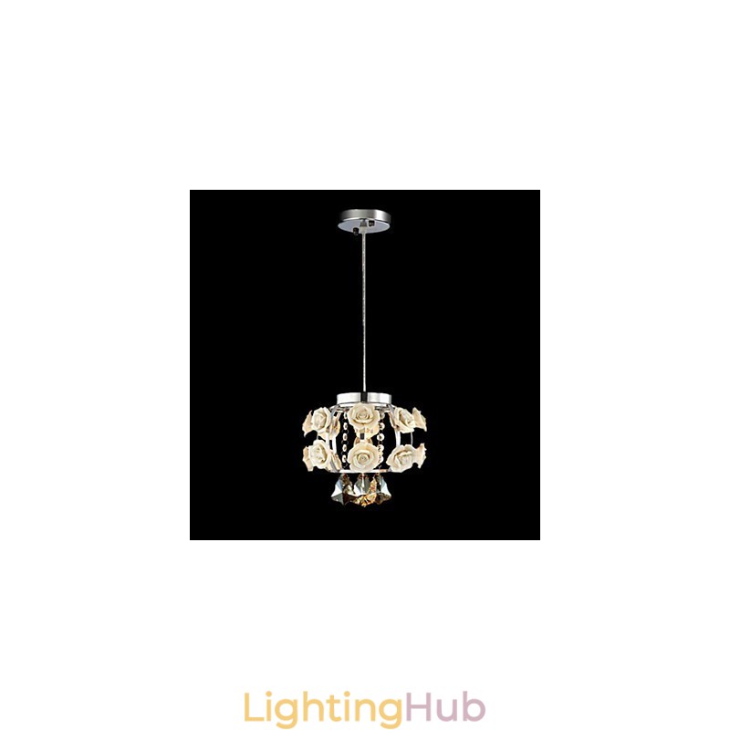 Chandelier Crystal Modern Contemporary Lantern Metal 1 Light
