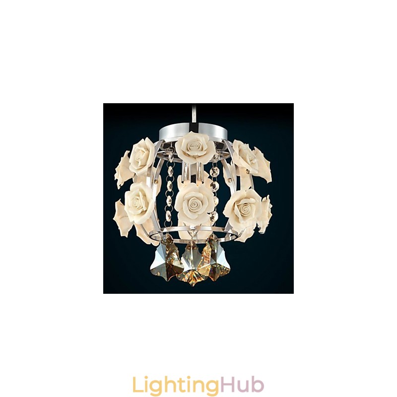 Chandelier Crystal Modern Contemporary Lantern Metal 1 Light