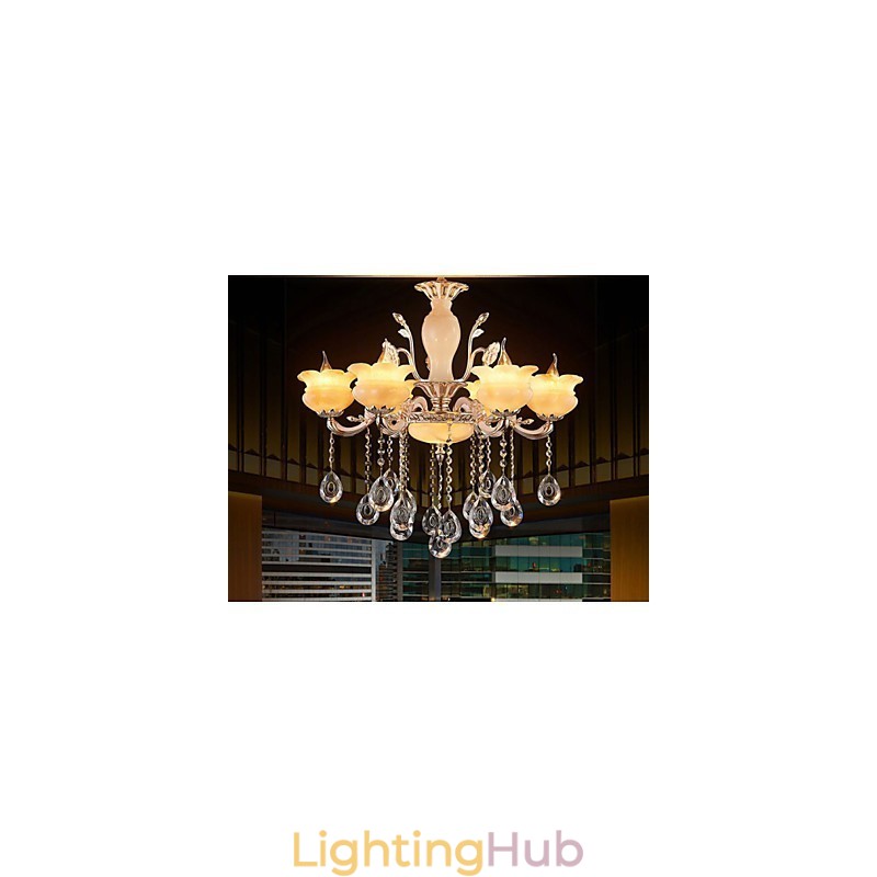 Jade Crystal Pendant lamp Candle Style Chandelier