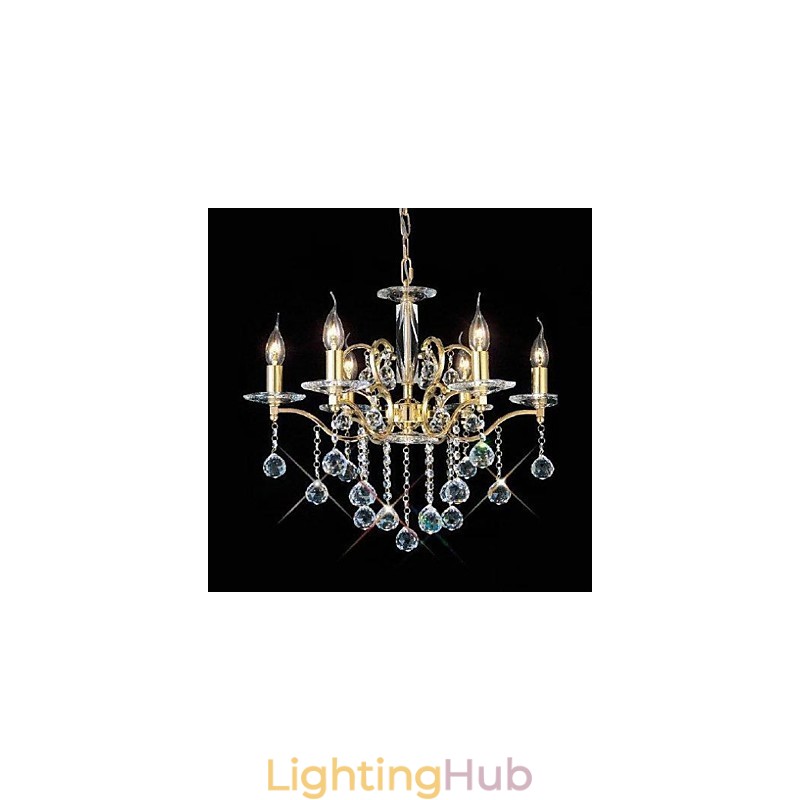 Traditional Classic Crystal Gold Metal Chandelier