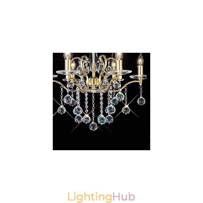 Traditional Classic Crystal Gold Metal Chandelier
