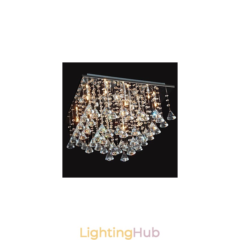 Traditional Classic Crystal Chrome Metal Chandelier