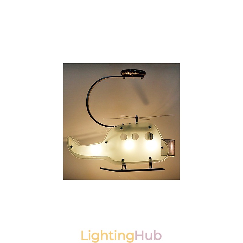 Simple Children lamp Cartoon Glass Helicopter lamp