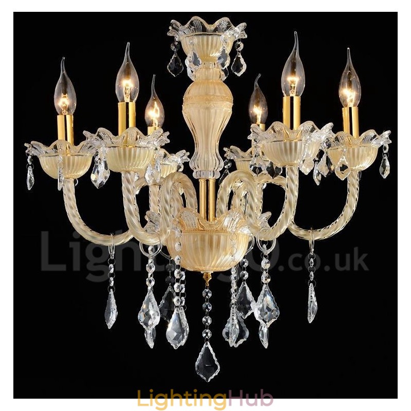 Crystal Luxurious Modern Contemporary Pendant Candle Chandelier