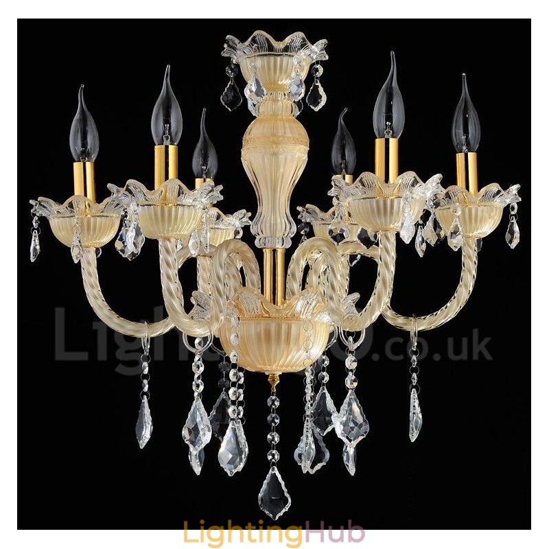 Crystal Luxurious Modern Contemporary Pendant Candle Chandelier