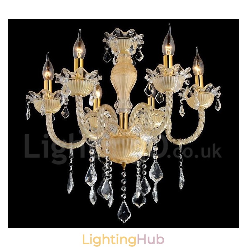 Crystal Luxurious Modern Contemporary Pendant Candle Chandelier