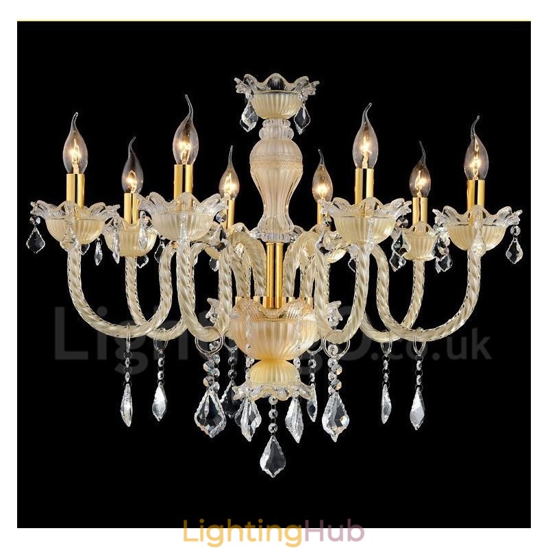 Crystal Luxurious Modern Contemporary Pendant Candle Chandelier