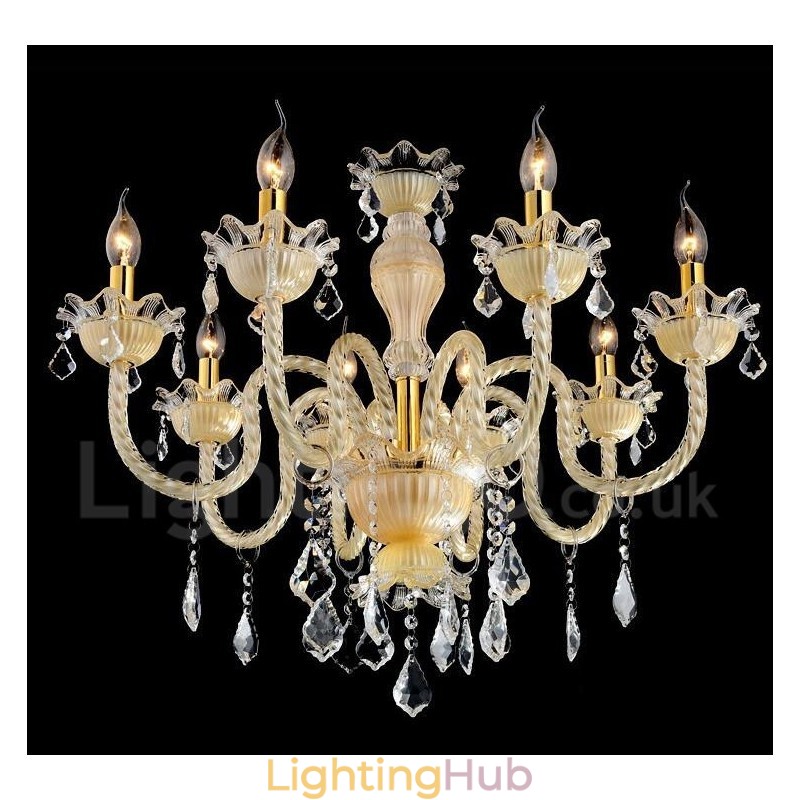 Crystal Luxurious Modern Contemporary Pendant Candle Chandelier