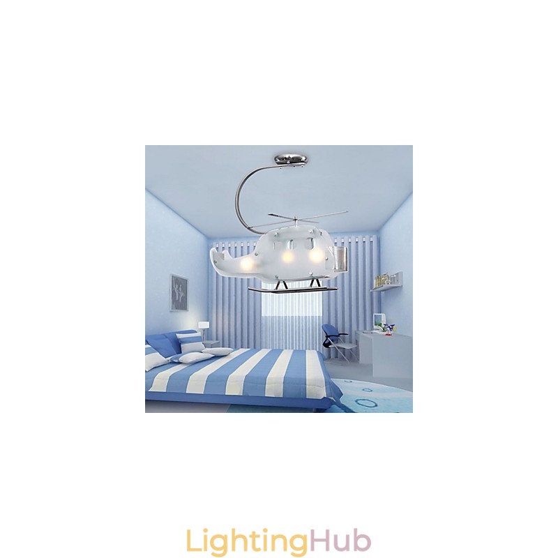 Simple Children lamp Cartoon Glass Helicopter lamp