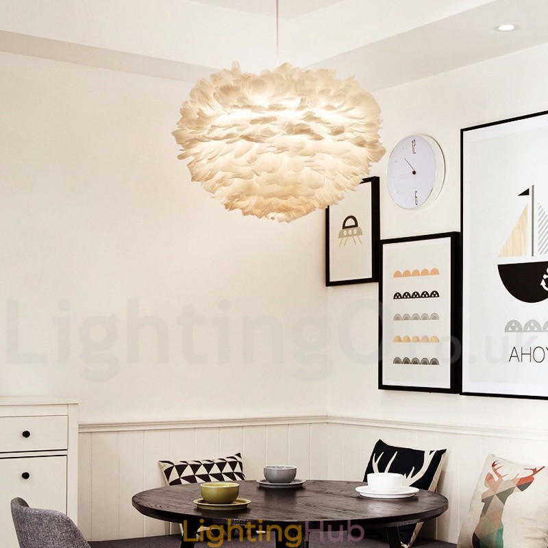 Multi Colours Feather Chandelier Modern Contemporary Pendant Light