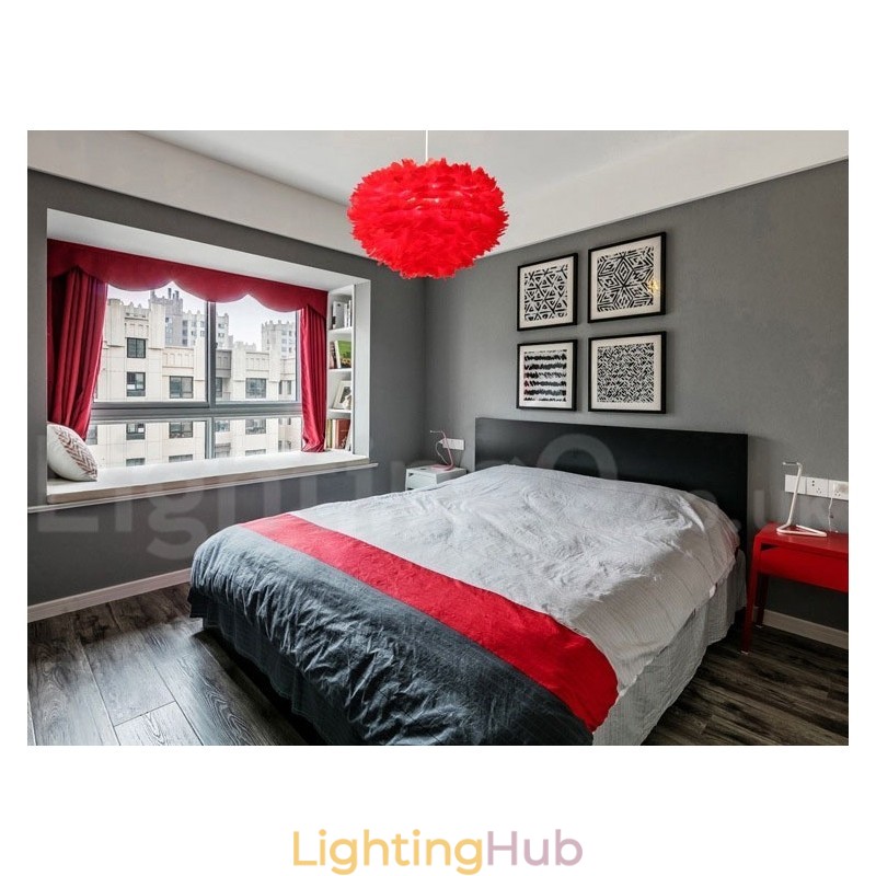 Multi Colours Feather Chandelier Modern Contemporary Pendant Light