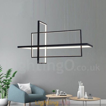 Dimmable Linear Pendant Light with Remote Control Ambient Light Painted Finishes Aluminum Modern Design Dimmable Linear Pendant Light with Remote Control Ambient Light Painted Finishes Aluminum Modern Design