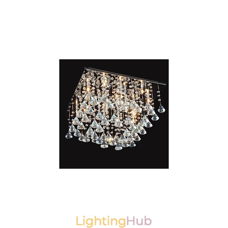 Traditional Classic Crystal Chrome Metal Chandelier