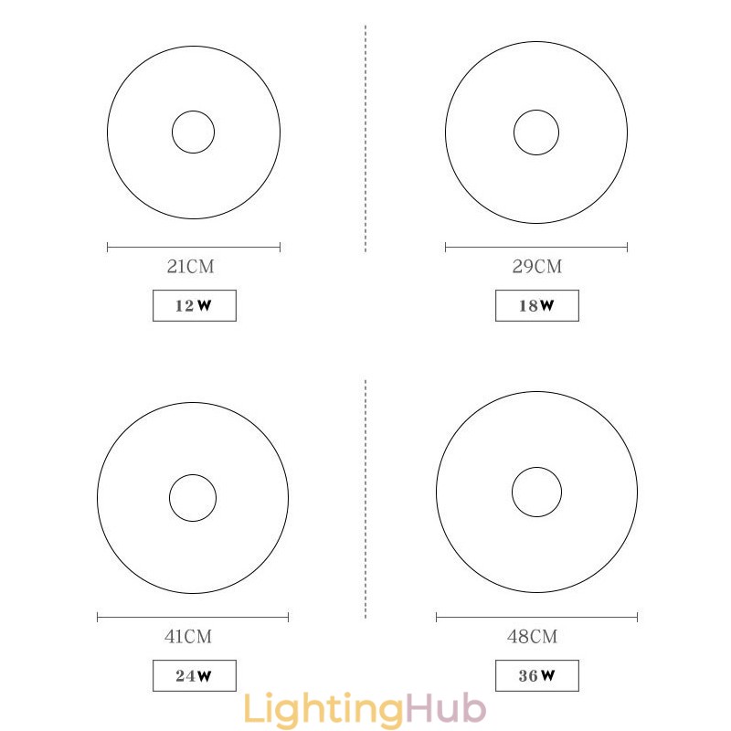 Dimmable Ultra thin Round Wood Ceiling Light with Acrylic Shade Ceiling Lamp Nordic Style