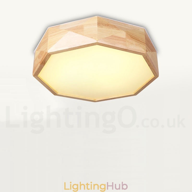 Dimmable Wood Ceiling Light with Acrylic Shade Ceiling Lamp Nordic Style