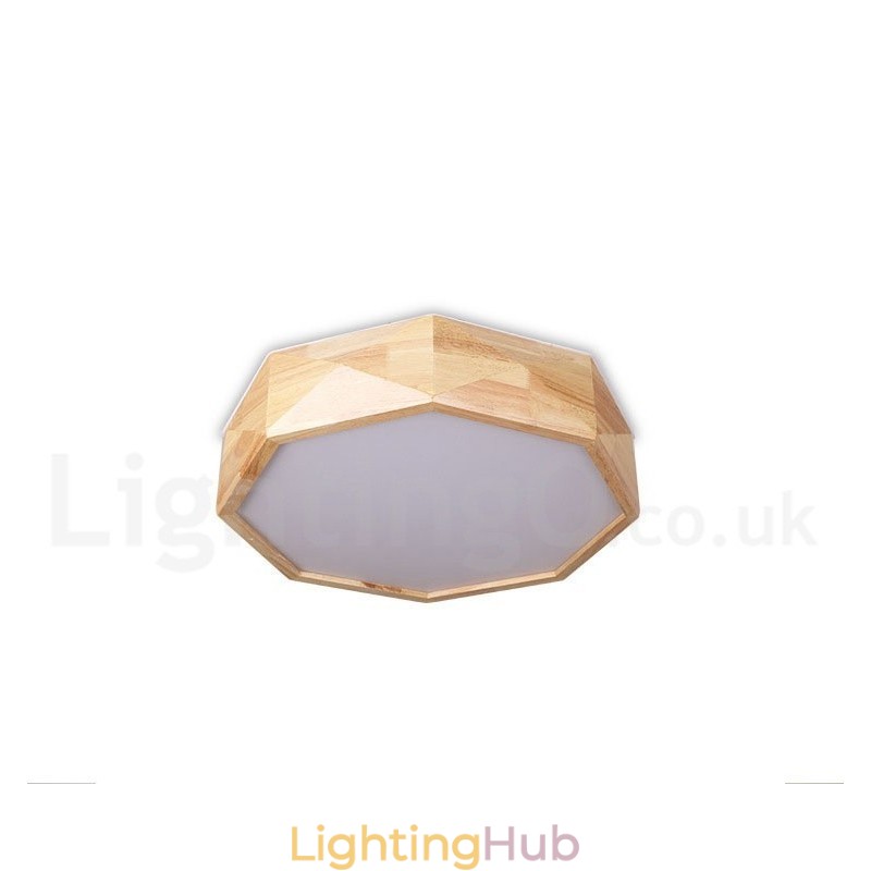 Dimmable Wood Ceiling Light with Acrylic Shade Ceiling Lamp Nordic Style