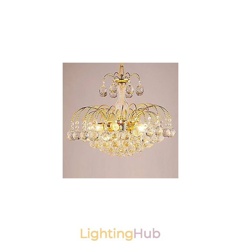 European Style Luxury 3 Light Chandelier With Crystal Balls