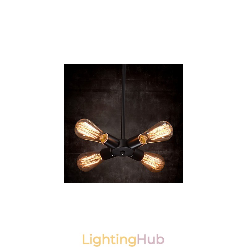 Pendant Light 4 Lights Country Style Wrought Iron