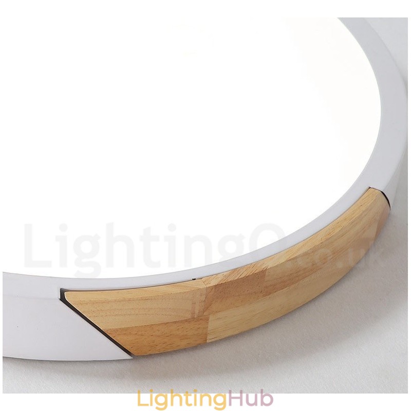 Dimmable Macaron Multi Colours Wood Ultra thin Ceiling Light with Acrylic Shade Ceiling Lamp Nordic Style