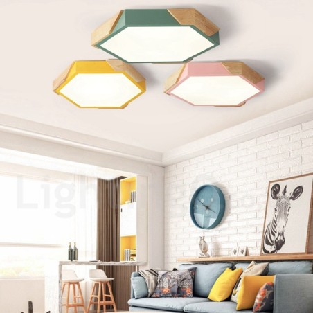 Dimmable Macaron Ultra thin Multi Colours Wood Ceiling Light with Acrylic Shade Ceiling Lamp Nordic Style Dimmable Macaron Ultra thin Multi Colours Wood Ceiling Light with Acrylic Shade Ceiling Lamp Nordic Style