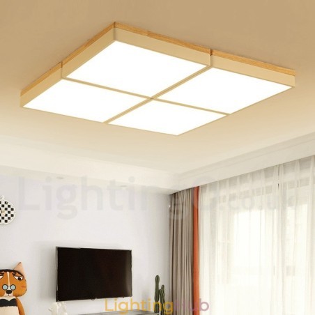 Large Square Dimmable Macaron Ultra thin Multi Colours Wood Ceiling Light with Acrylic Shade Ceiling Lamp Nordic Style Large Square Dimmable Macaron Ultra thin Multi Colours Wood Ceiling Light with Acrylic Shade Ceiling Lamp Nordic Style