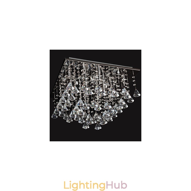 Traditional Classic Crystal Chrome Metal Chandelier