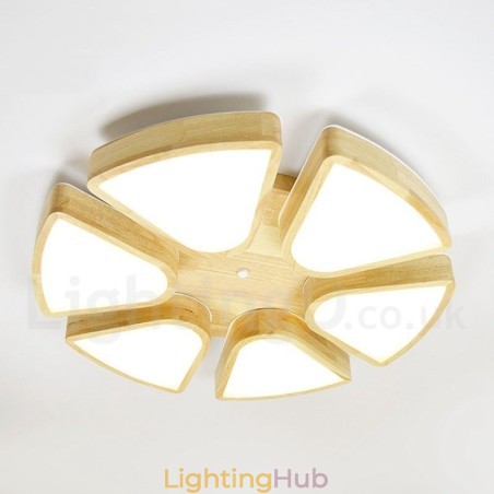 Wood Petal Ceiling Light with Acrylic Shade Ceiling Lamp Nordic Style Wood Petal Ceiling Light with Acrylic Shade Ceiling Lamp Nordic Style