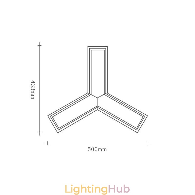 Wood Modern Triangle Pendant Light