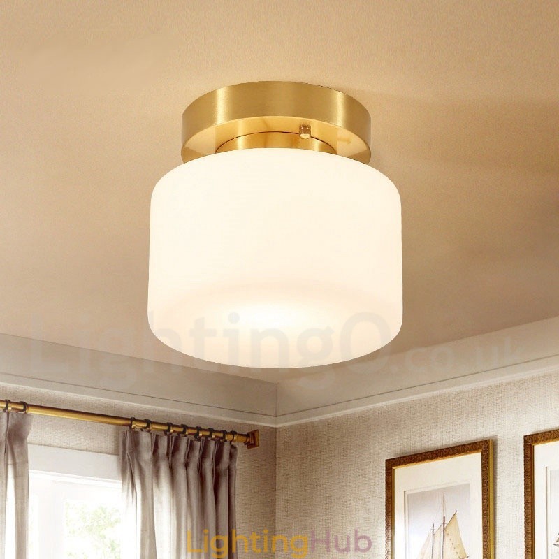 Retro Vintage Flush Mount Ceiling Light with Shade