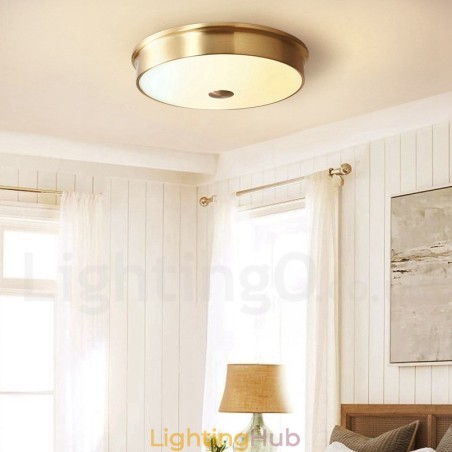 Retro Vintage Flush Mount Ceiling Light with Glass Shade Retro Vintage Flush Mount Ceiling Light with Glass Shade
