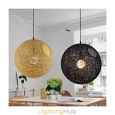 Country Simple Modern lamp Pastoral Rattan Lamp Hemp Ball Chandelier