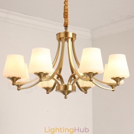 Pure Brass Large Luxurious Rustic Retro Vintage Brass Pendant Chandelier with Glass Shades Pure Brass Large Luxurious Rustic Retro Vintage Brass Pendant Chandelier with Glass Shades