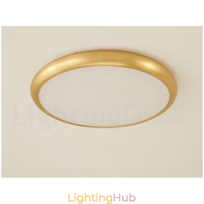 Ultra Thin Dimmable Modern Contemporary Nordic Style Flush Mount Brass Ceiling Lights with Acrylic Shade Also Can Be Used As Wall Light