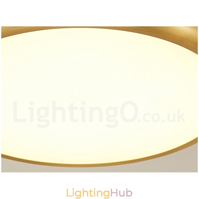 Ultra Thin Dimmable Modern Contemporary Nordic Style Flush Mount Brass Ceiling Lights with Acrylic Shade Also Can Be Used As Wall Light