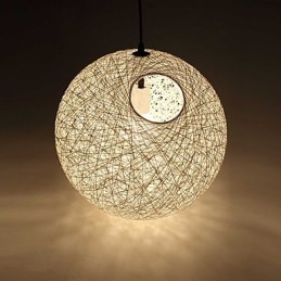 Country Simple Modern lamp Pastoral Rattan Lamp Hemp Ball Chandelier