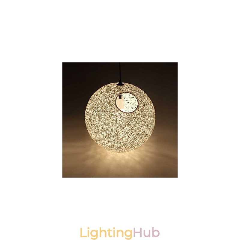 Country Simple Modern lamp Pastoral Rattan Lamp Hemp Ball Chandelier