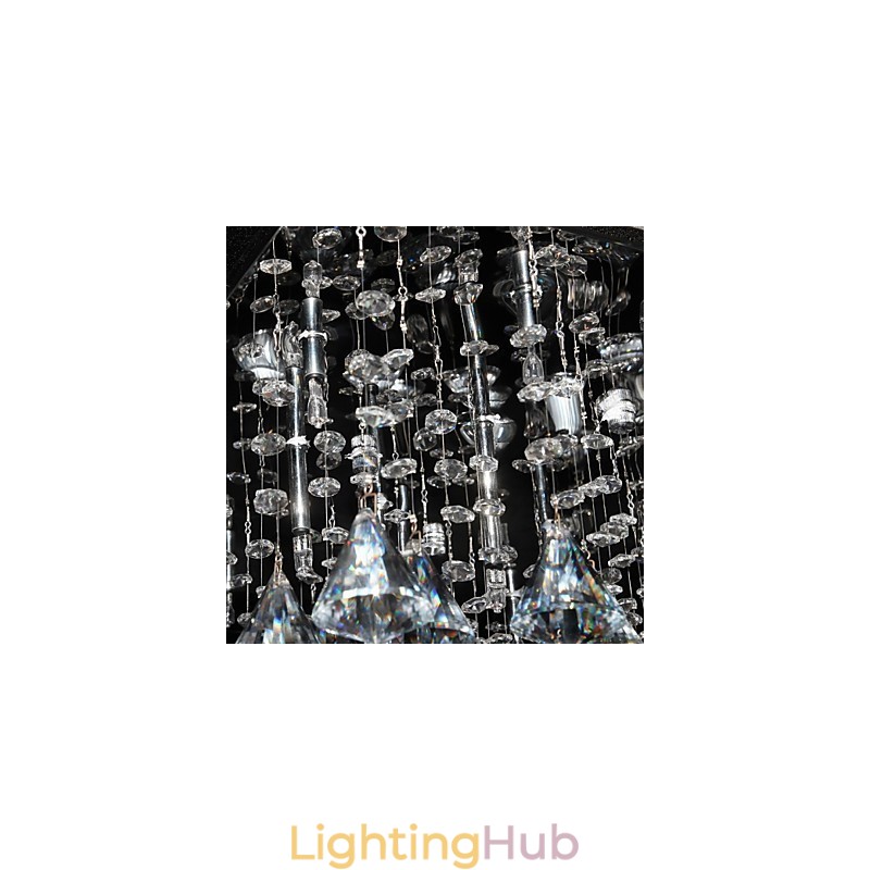 Traditional Classic Crystal Chrome Metal Chandelier