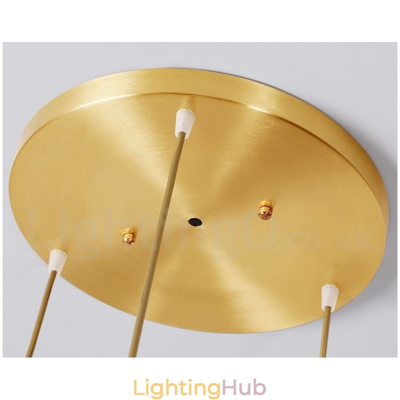 Pure Brass Rustic Lodge Nordic Style Pendant Light with Ceramics Shade
