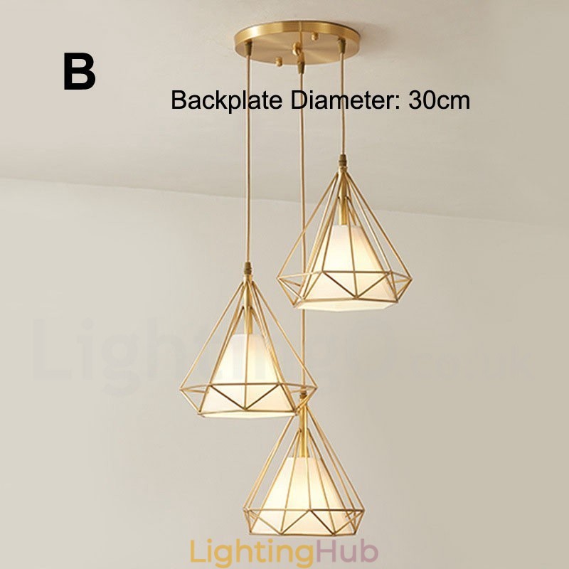 Pure Brass Rustic Lodge Nordic Style Pendant Light with Fabric Shade