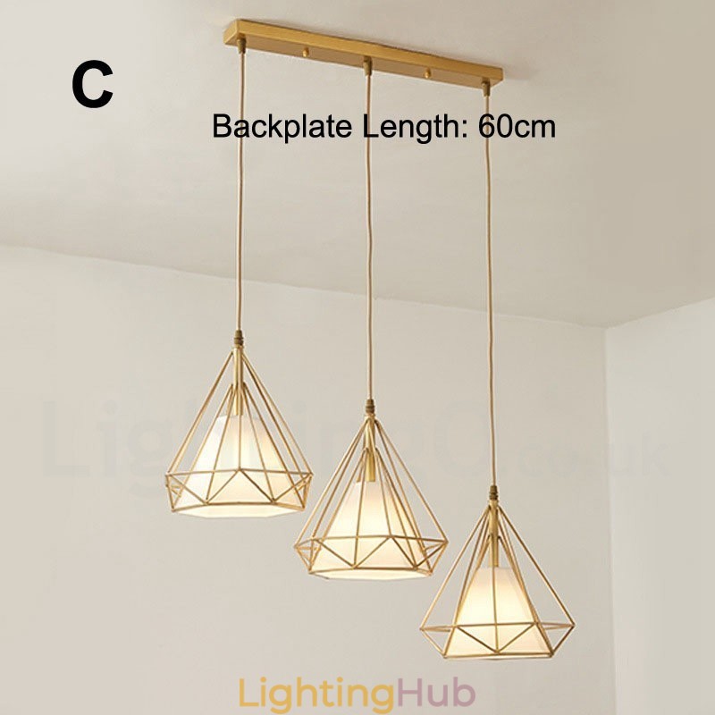 Pure Brass Rustic Lodge Nordic Style Pendant Light with Fabric Shade