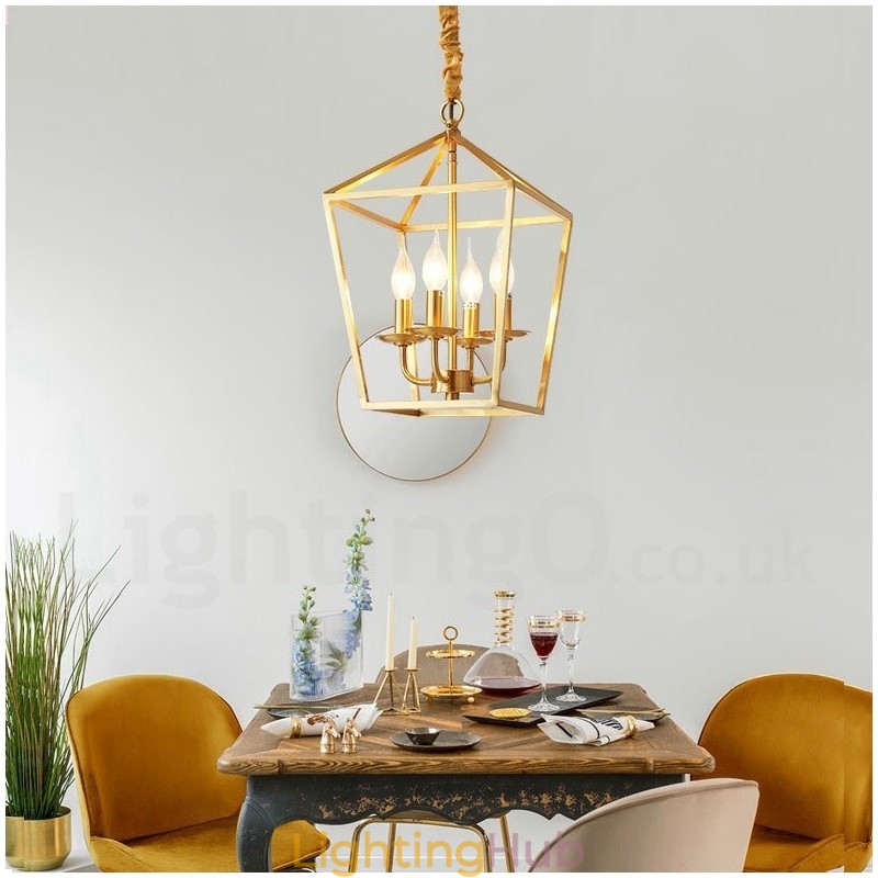Pure Brass Rustic Lodge Nordic Style Pendant Light