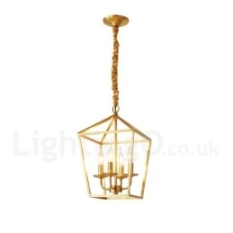 Pure Brass Rustic Lodge Nordic Style Pendant Light