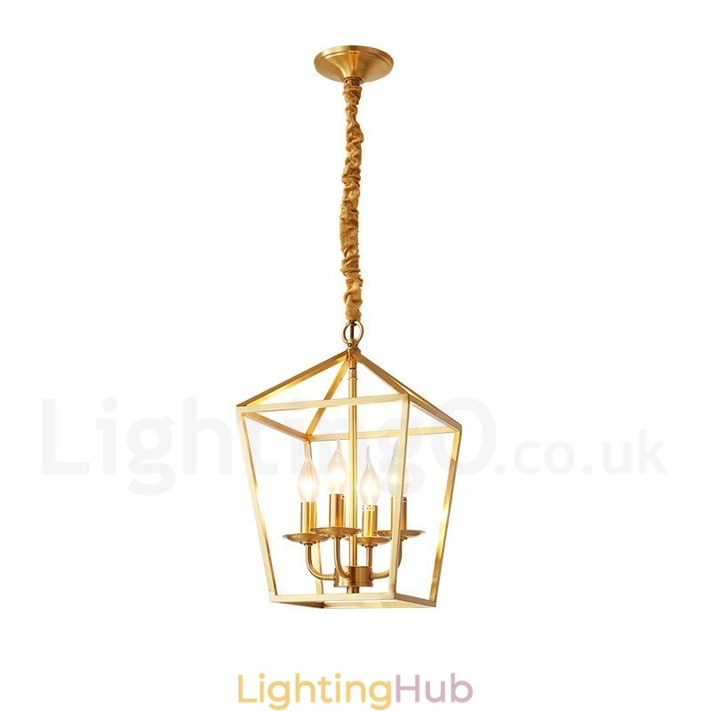 Pure Brass Rustic Lodge Nordic Style Pendant Light