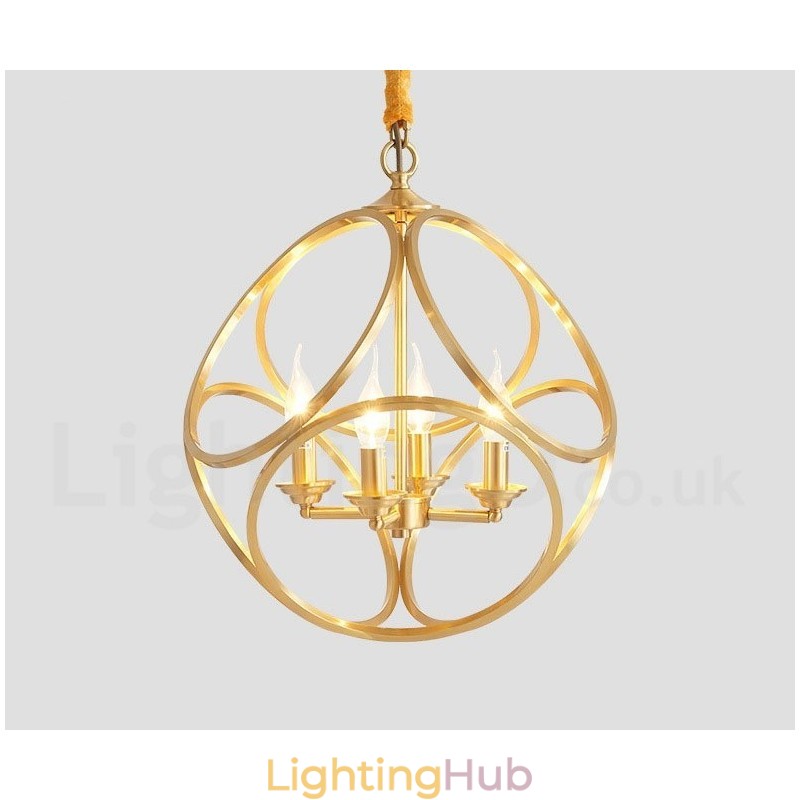 Pure Brass Rustic Lodge Nordic Style Pendant Light