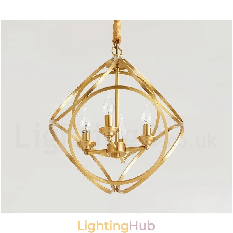 Pure Brass Rustic Lodge Nordic Style Pendant Light