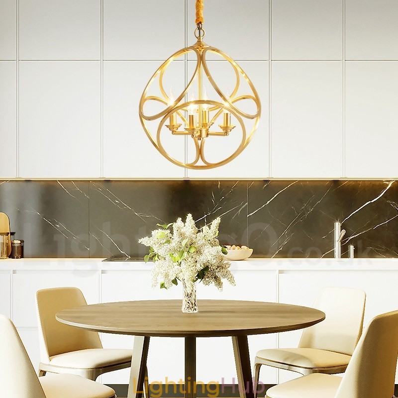 Pure Brass Rustic Lodge Nordic Style Pendant Light