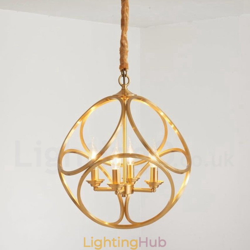 Pure Brass Rustic Lodge Nordic Style Pendant Light