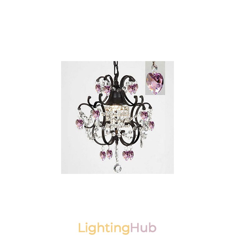 Traditional Classic Crystal Painting Metal Chandelier