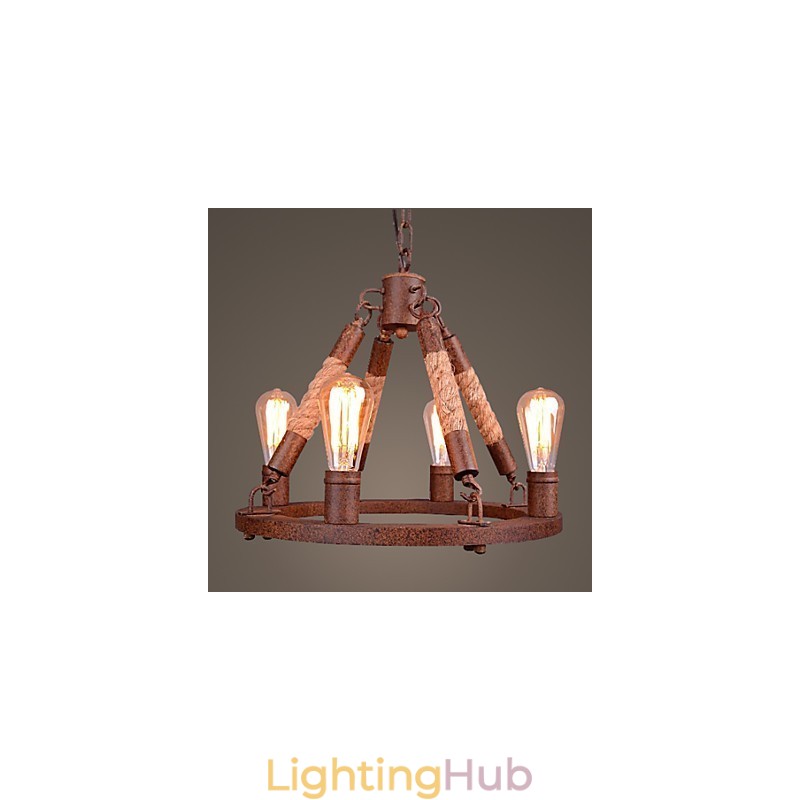 Vintage Rope Pendant Light Loft Creative Industrial Lamp American Style Decoration