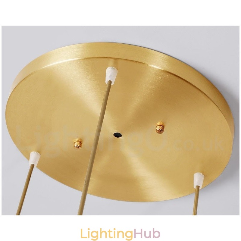 Pure Brass Rustic Lodge Nordic Style Pendant Light with Glass Shade